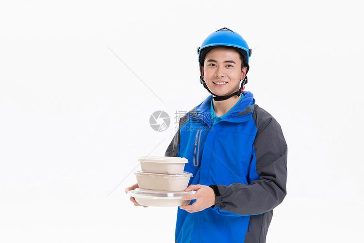 送餐员小哥递送外卖高清图片